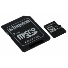 Micro SD 16GB Kingston + SD adapter SDCS/16Gb